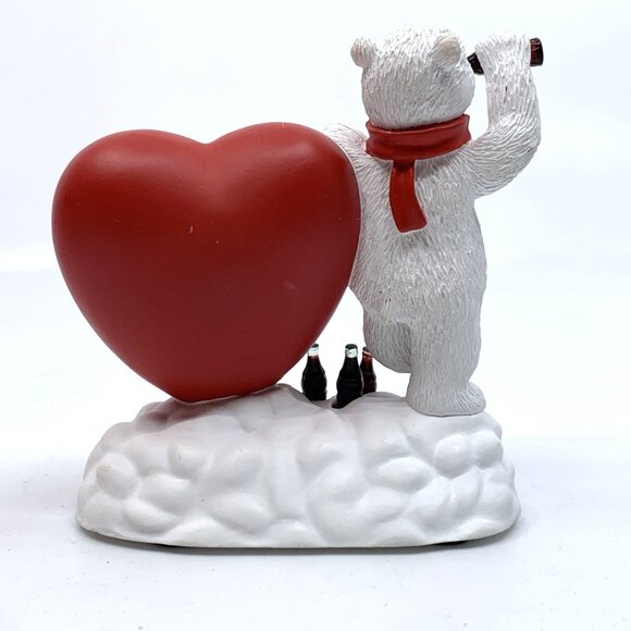 Coca-Cola Mini Clock Polar Bear w/Heart Vintage 2001 CCM67 3" Tested Working 377 - Picture 5 of 16